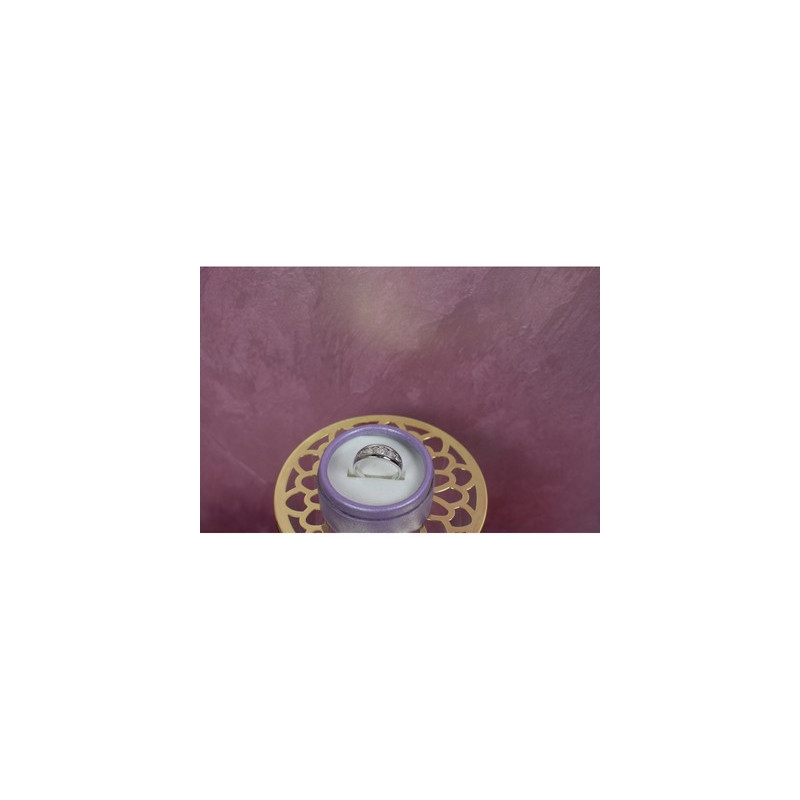 925 Sterling Silver CZ Band Ring Size 9.75