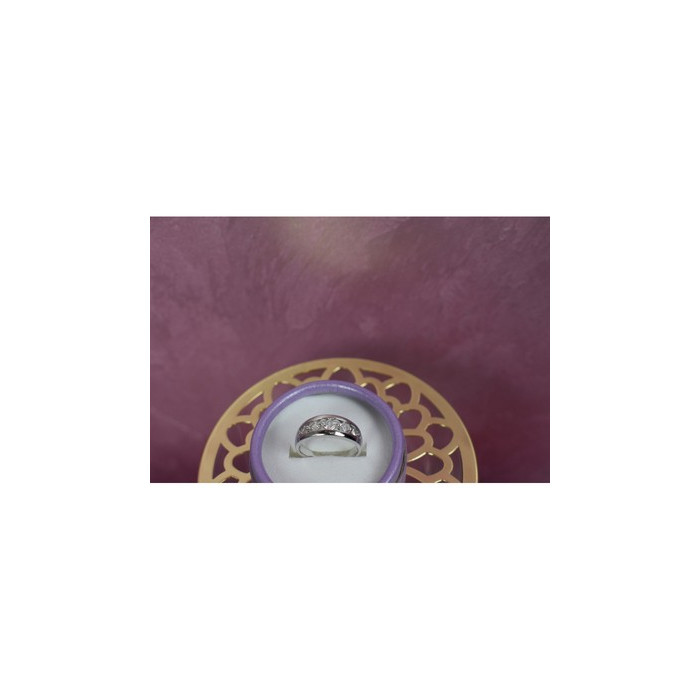 925 Sterling Silver CZ Band Ring Size 9.75