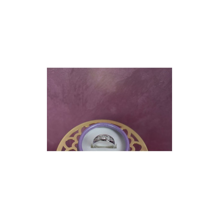 925 Sterling Silver CZ Band Ring Size 9.75