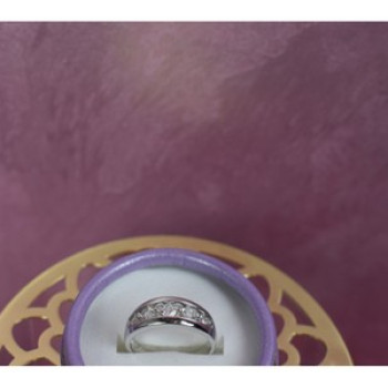 925 Sterling Silver CZ Band Ring Size 9.75