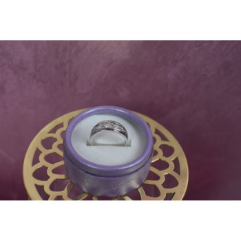 925 Sterling Silver CZ Band Ring Size 9.75