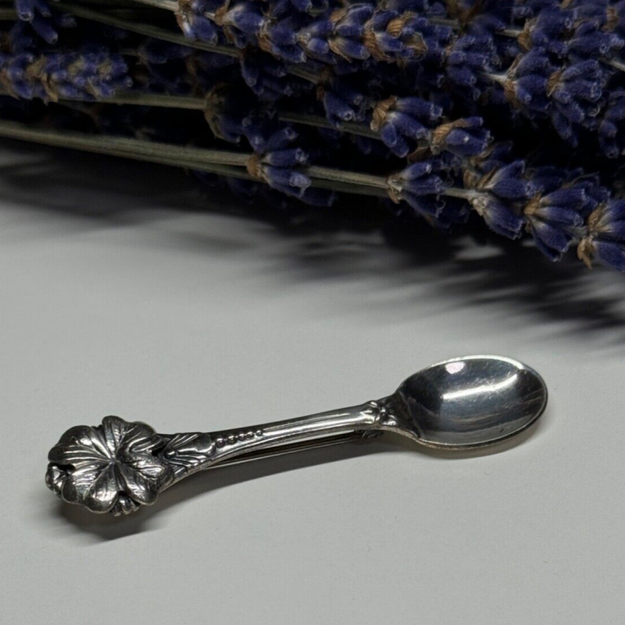 925 Sterling Silver Spoon Brooch