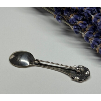 925 Sterling Silver Spoon Brooch