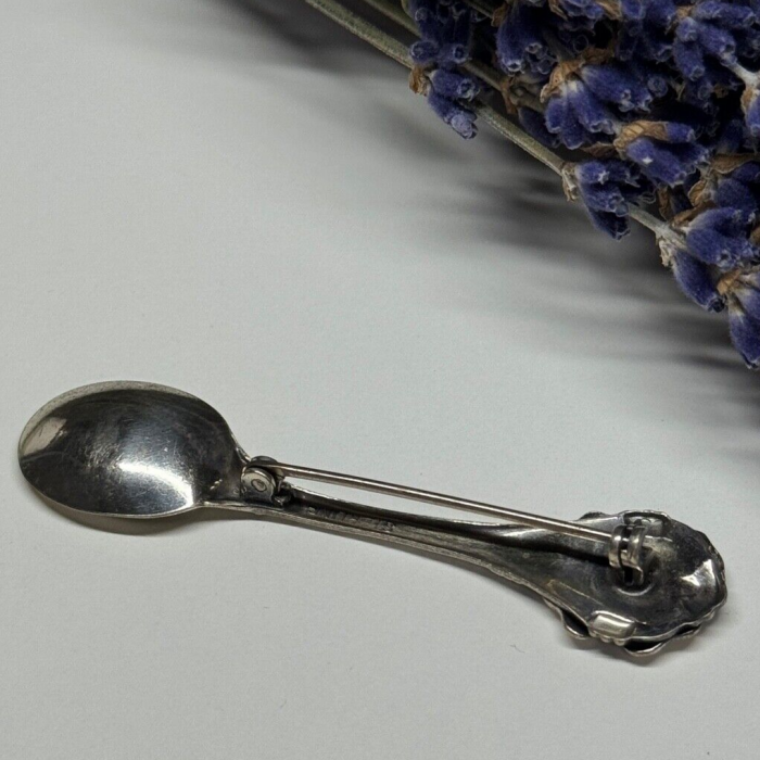 925 Sterling Silver Spoon Brooch