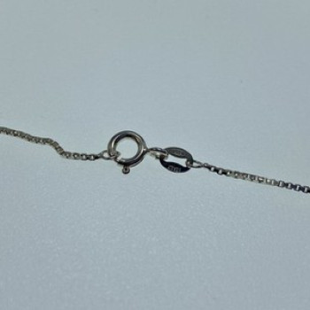 925 Sterling Silver Blue Enamel Chain With Pendant