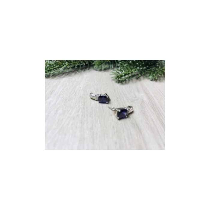 Avon 925 Sterling Silver Iolite Stud Earrings