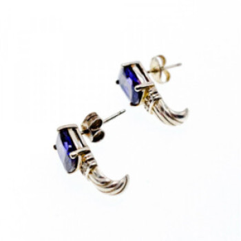 Avon 925 Sterling Silver Iolite Stud Earrings
