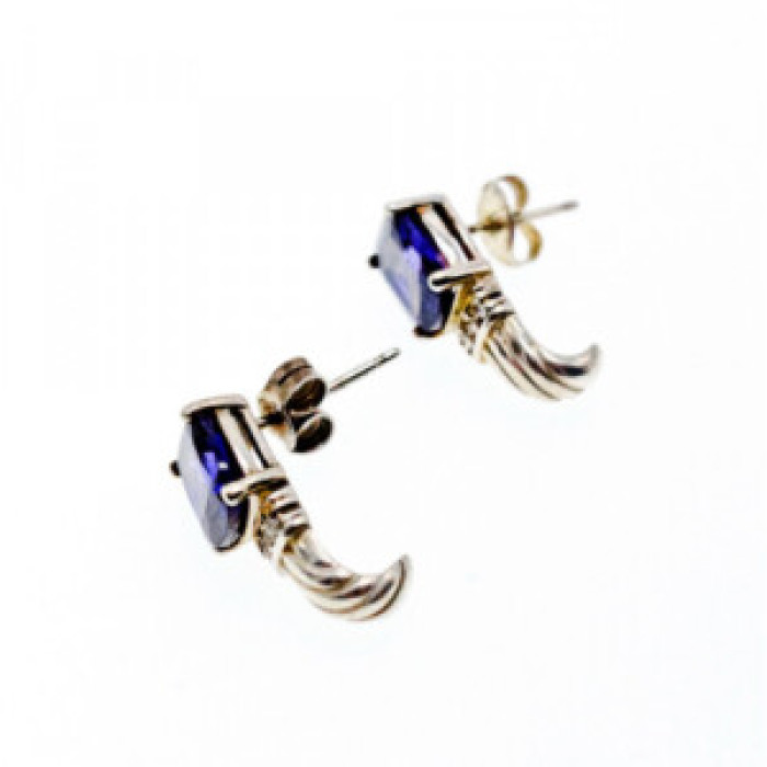 Avon 925 Sterling Silver Iolite Stud Earrings