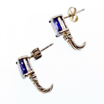 Avon 925 Sterling Silver Iolite Stud Earrings