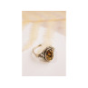 Vintage 925 Sterling Silver Amber Ring Size 7