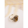 Vintage 925 Sterling Silver Amber Ring Size 7