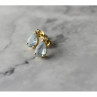 14K Yellow Gold Topaz & Diamond Earrings
