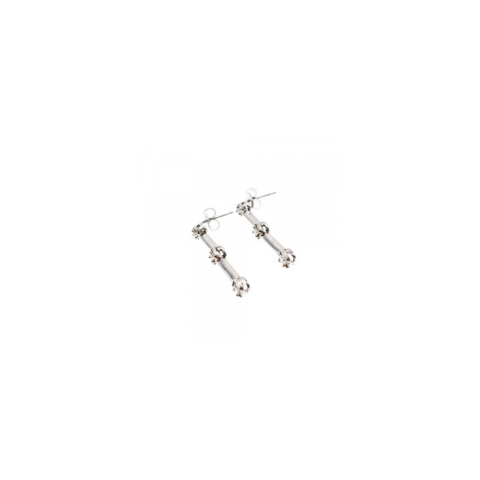 10K WHITE GOLD DIAMONDS STUD EARRINGS