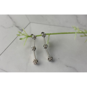 10K WHITE GOLD DIAMONDS STUD EARRINGS