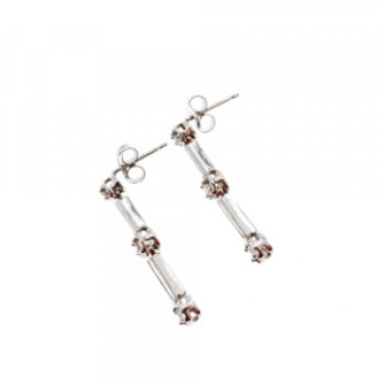 10K White Gold Diamonds Stud Earrings