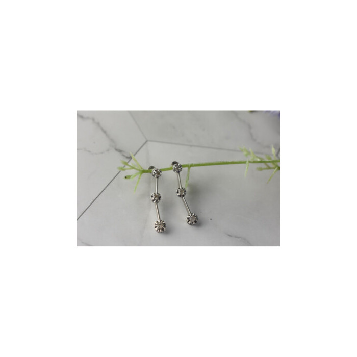 10K WHITE GOLD DIAMONDS STUD EARRINGS