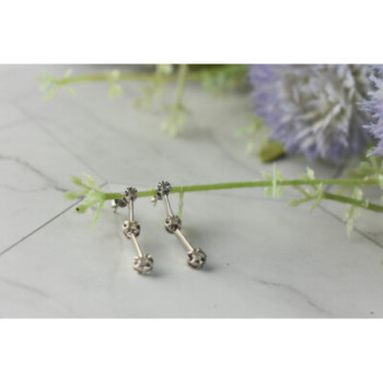 10K WHITE GOLD DIAMONDS STUD EARRINGS