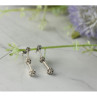 10K White Gold Diamonds Stud Earrings