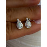 925 Sterling Silver Opal & Beryl Stud Earrings Length 0.4 inch