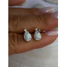925 Sterling Silver Opal & Beryl Stud Earrings Length 0.4 inch