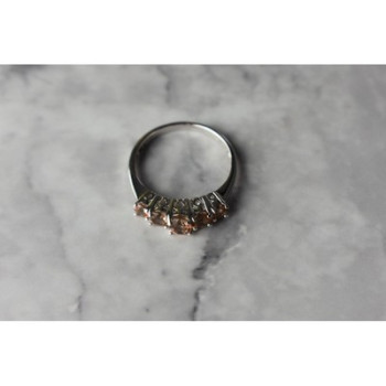 925 Sterling Silver Hessonite Ring Size 8