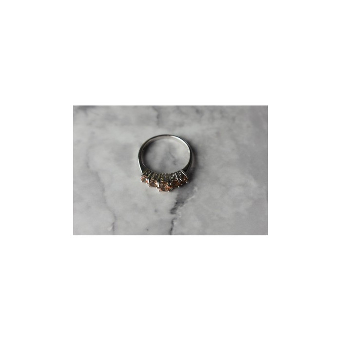 925 Sterling Silver Hessonite Ring Size 8