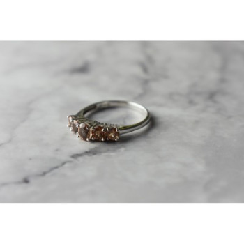 925 Sterling Silver Hessonite Ring Size 8