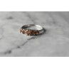 925 Sterling Silver Hessonite Ring Size 8