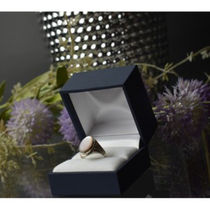 925 Sterling Silver Mother Of Pearl Ring Size 6.5