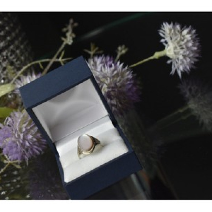 925 Sterling Silver Mother Of Pearl Ring Size 6.5