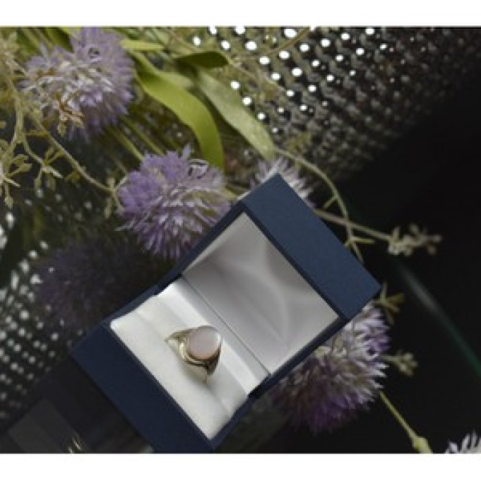 925 Sterling Silver Mother Of Pearl Ring Size 6.5