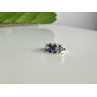 925 Sterling Silver Multi Gemstones Ring Size 8