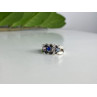 925 Sterling Silver Multi Gemstones Ring Size 8