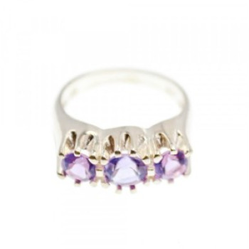 925 Sterling Ring Amethyst Ring Size 8.5
