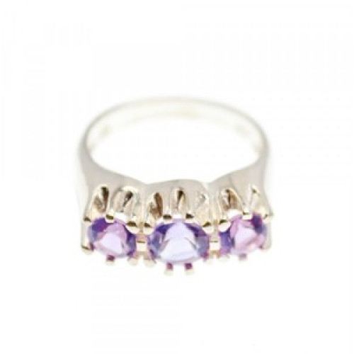 925 Sterling Ring Amethyst Ring Size 8.5