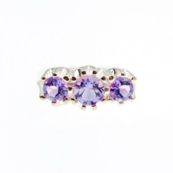925 Sterling Ring Amethyst Ring Size 8.5