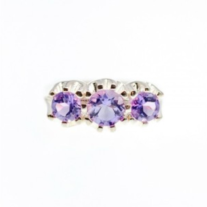 925 Sterling Ring Amethyst Ring Size 8.5