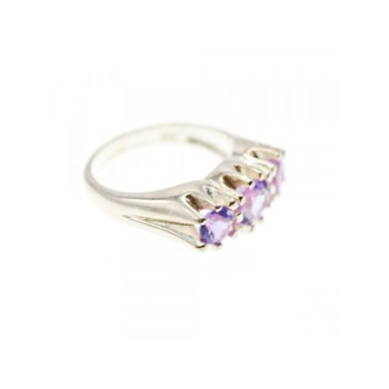 925 Sterling Ring Amethyst Ring Size 8.5