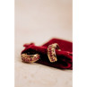 925 Sterling Silver Gold Plated Rubies Earrings