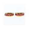925 STERLING SILVER GOLD PLATED RUBIES EARRINGS