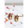 925 Sterling Silver Gold Plated Rubies Earrings
