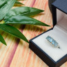 925 Sterling Silver Blue Spinel Ring Size 6.5