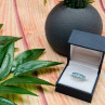 925 Sterling Silver Blue Spinel Ring Size 6.5