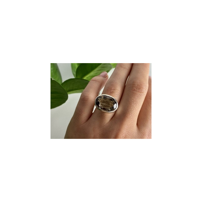 Vintage 925 Sterling Silver Hessonite Ring Size 6.5