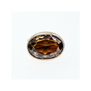 Vintage 925 Sterling Silver Hessonite Ring Size 6.5