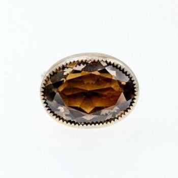 Vintage 925 Sterling Silver Hessonite Ring Size 6.5