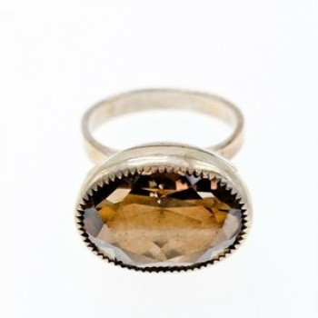 Vintage 925 Sterling Silver Hessonite Ring Size 6.5
