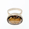 Vintage 925 Sterling Silver Hessonite Ring Size 6.5