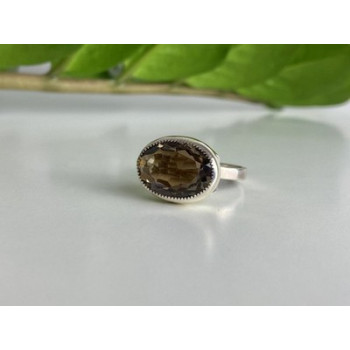 Vintage 925 Sterling Silver Hessonite Ring Size 6.5
