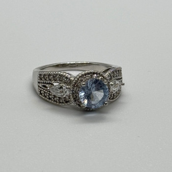925 Sterling Silver CZ Ring Size 6.5